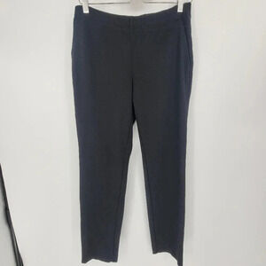 Eileen Fisher black viscose stretchy straight leg dress work pants size small